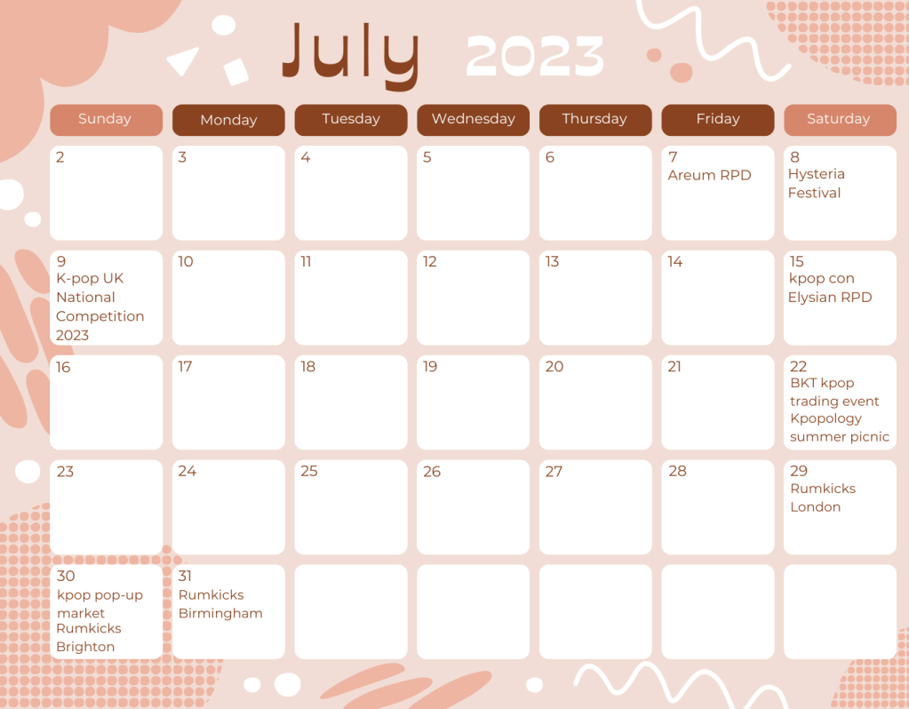 K-pop Bangsong’s events to watch out for&nbsp;July.