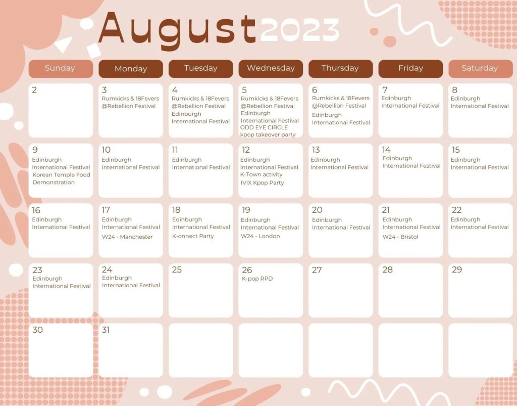 Events to keep an eye out for&nbsp;August.